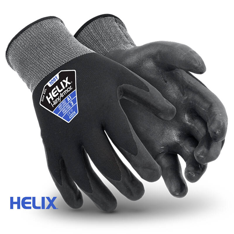 Guante Anticorte HexArmor Helix® 1091 | Nitrilo Sin Silicona, Agarre Superior y Calibre 15