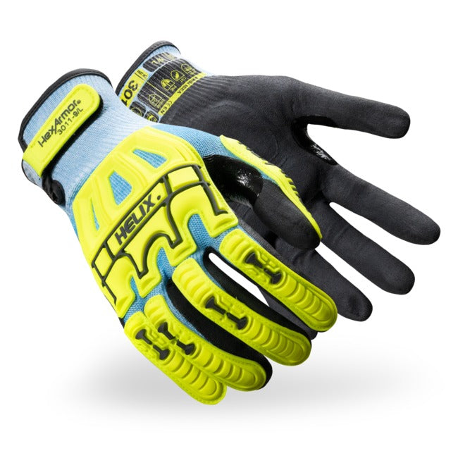 Guantes Antivibración HexArmor® Helix® 3011 | Anticorte Nivel A5 Con Puño Correa