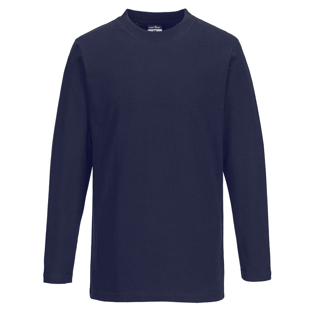 Playera de Algodón de Cuello Redondo Manga Larga