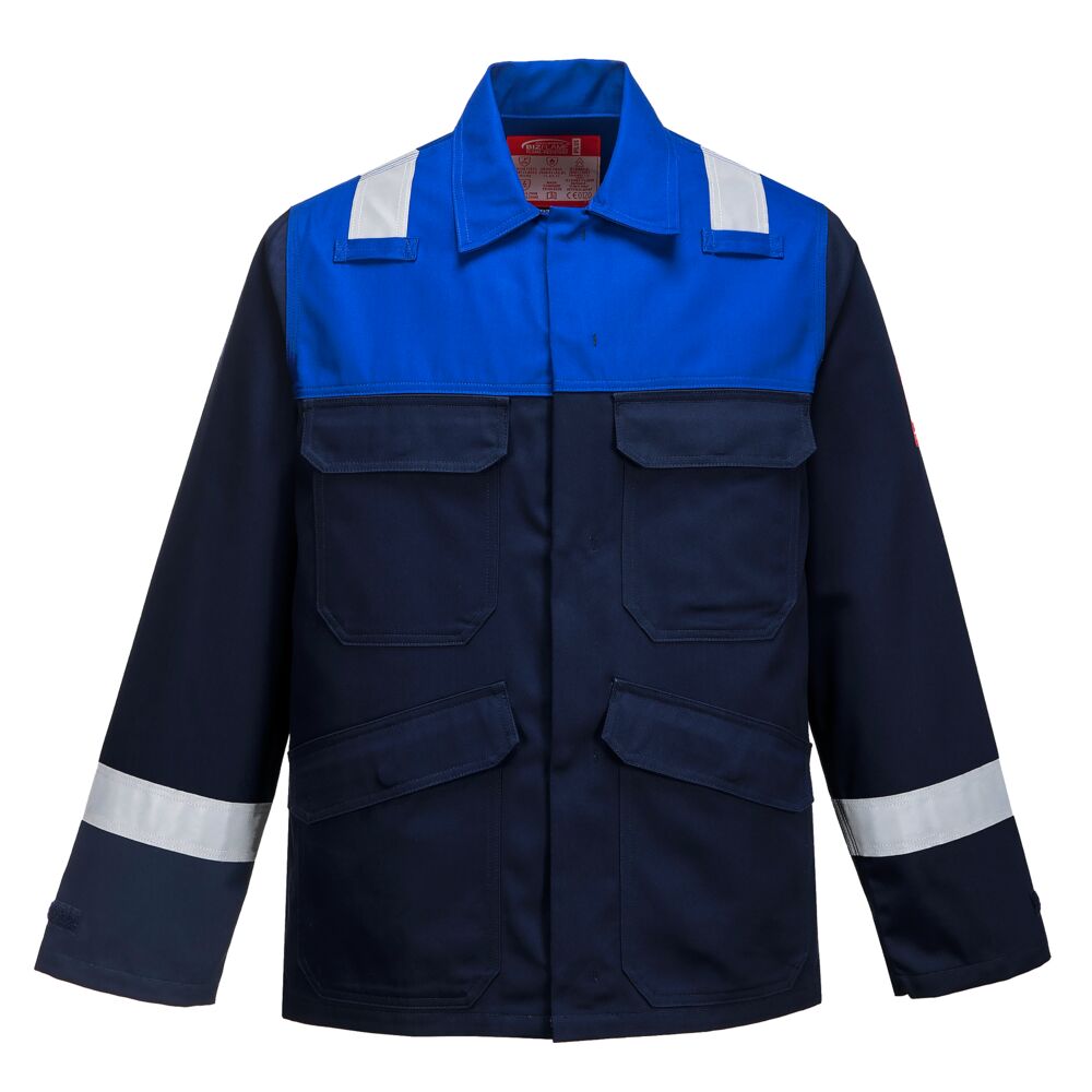 Chaqueta para Soldar Reforzada FR55 | Ignifuga Certificada | Bizflame Plus™