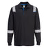 Flame-resistant long-sleeved polo shirt