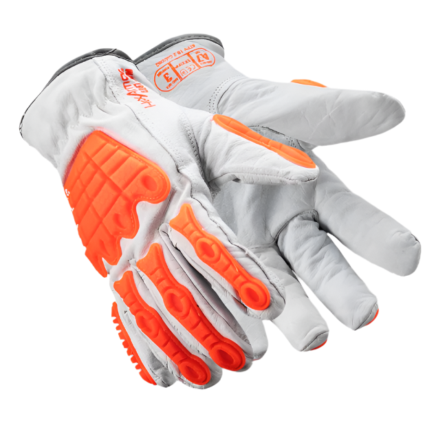 Guantes de Impacto HexArmor 4067 Contra Cortes A7 | Cuero de Búfalo y Multinormas