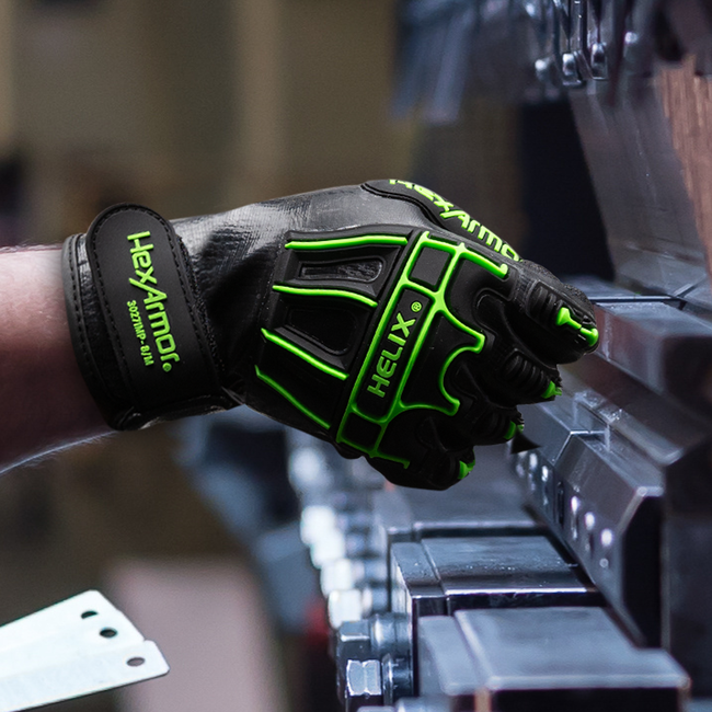Guante de Impacto Helix 3027IMP HPPE & Acero Sandy Nitrile  21G Corte Nivel A7