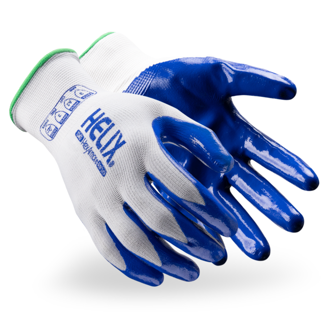 Guantes Anticorte Nivel A2 HexArmor® Helix® 1040 con Palma de Nitrilo Glossy