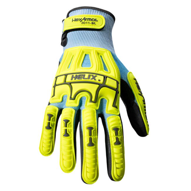 Guantes Antivibración HexArmor® Helix® 3011 | Anticorte Nivel A5 Con Puño Correa