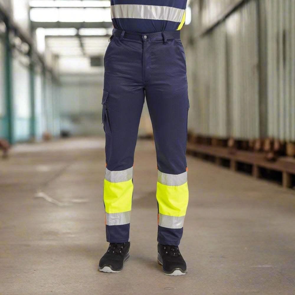 Pantalon cargo bicolor online