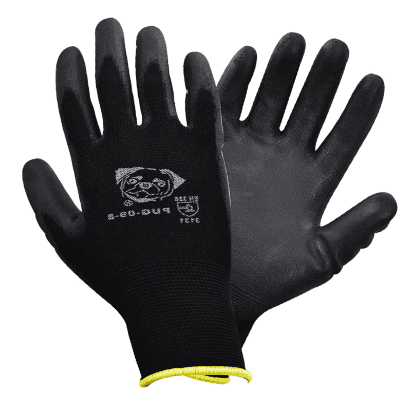 Black PUG-09 Polyurethane Glove