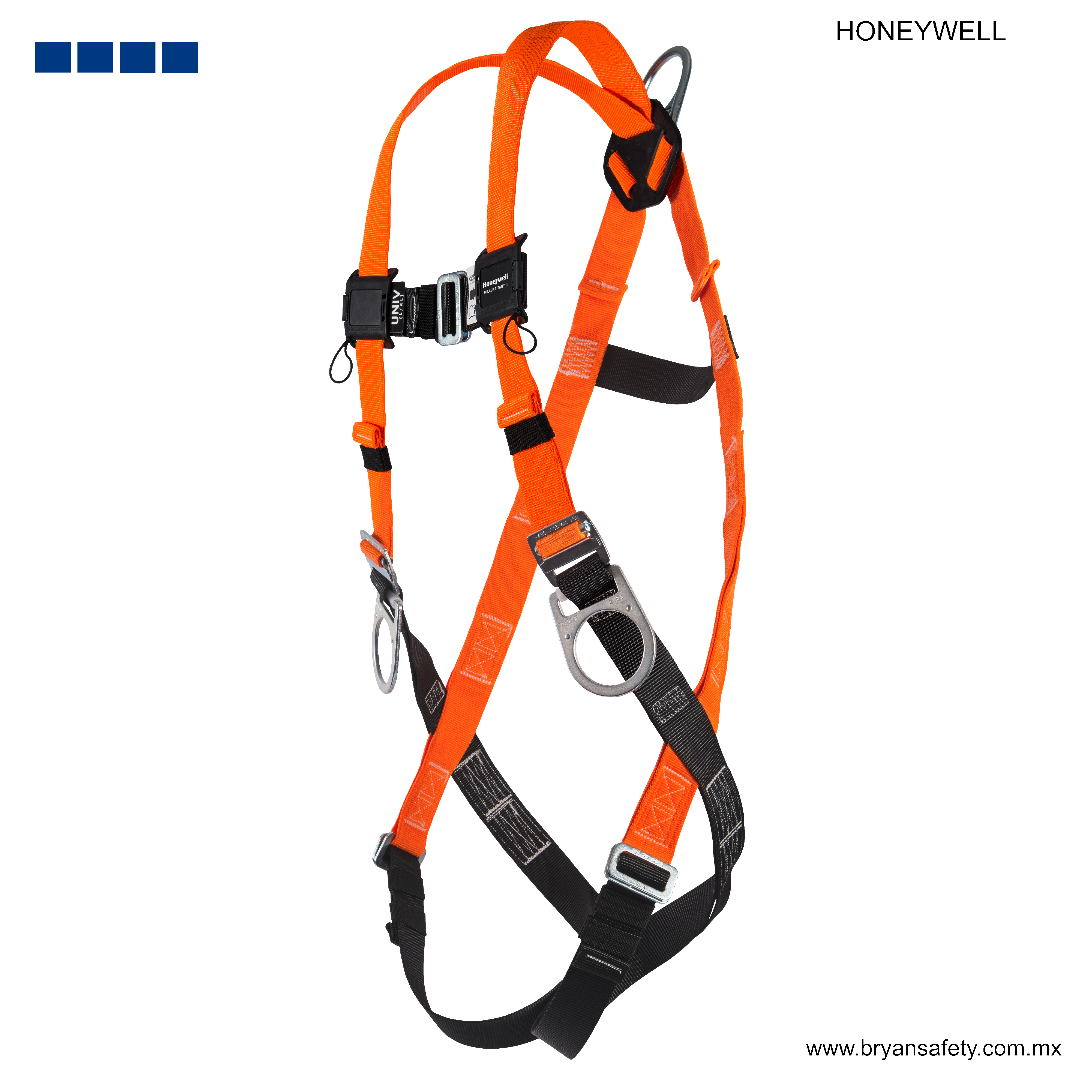 Parachutist Type Safety Harness With 3 Rings