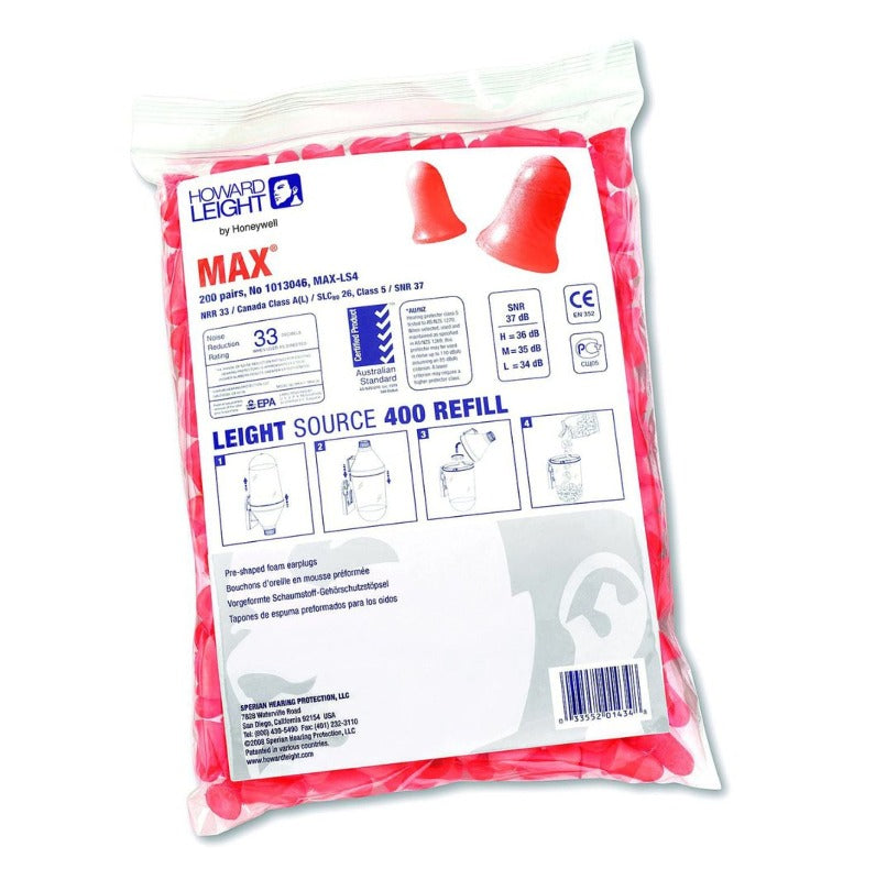 Tapones Auditivos de Seguridad Desechables | MAX sin Cordón NRR 33