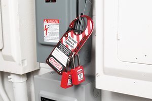 Aldaba de Aluminio Con Etiqueta de Bloqueo - - Master Lock- Bryan Safety Mexico