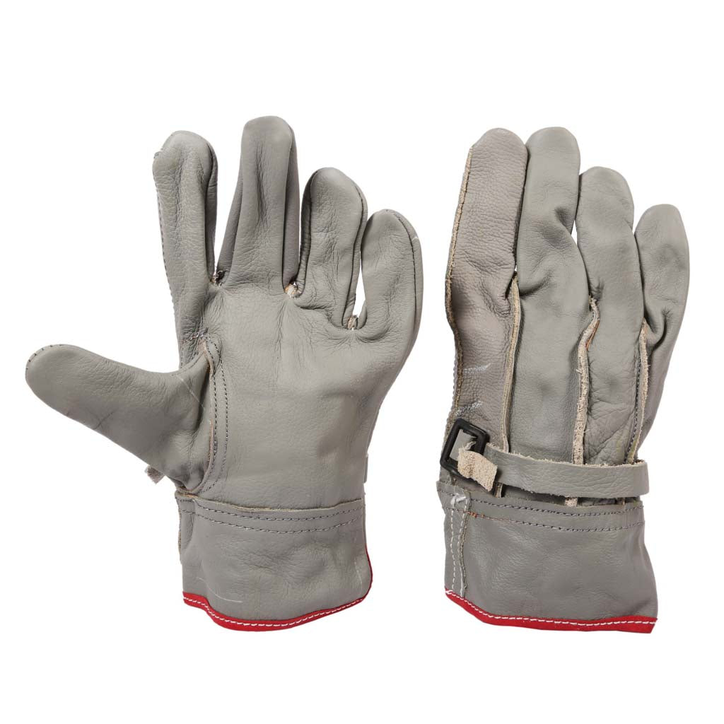 Guantes de seguridad tipo electrisista de piel con traba - - Bryan Safety- Bryan Safety Mexico