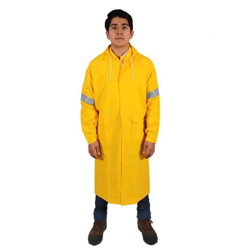 Impermeable Largo con Reflejante tipo Gabardina - - MR Seguridad- Bryan Safety Mexico