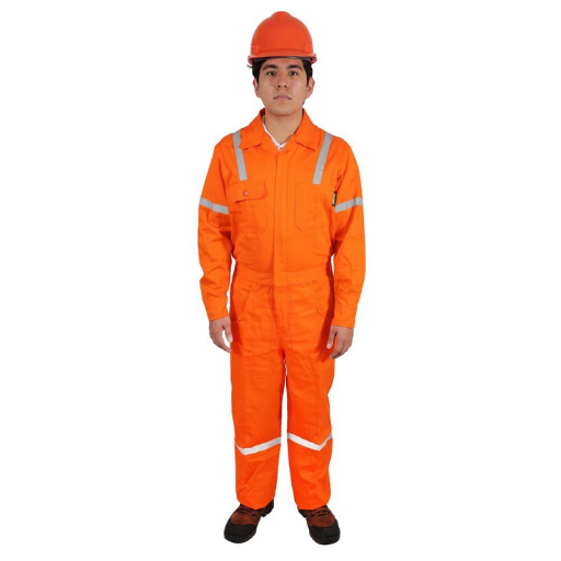 Overol de Trabajo Naranja con Cintas reflejantes - - Bryan Safety- Bryan Safety Mexico